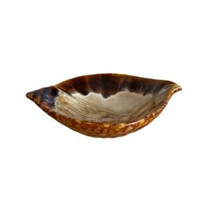 Vintage Italian Style Pottery Ceramic MCM Seashell Trinket Jewelry Dish